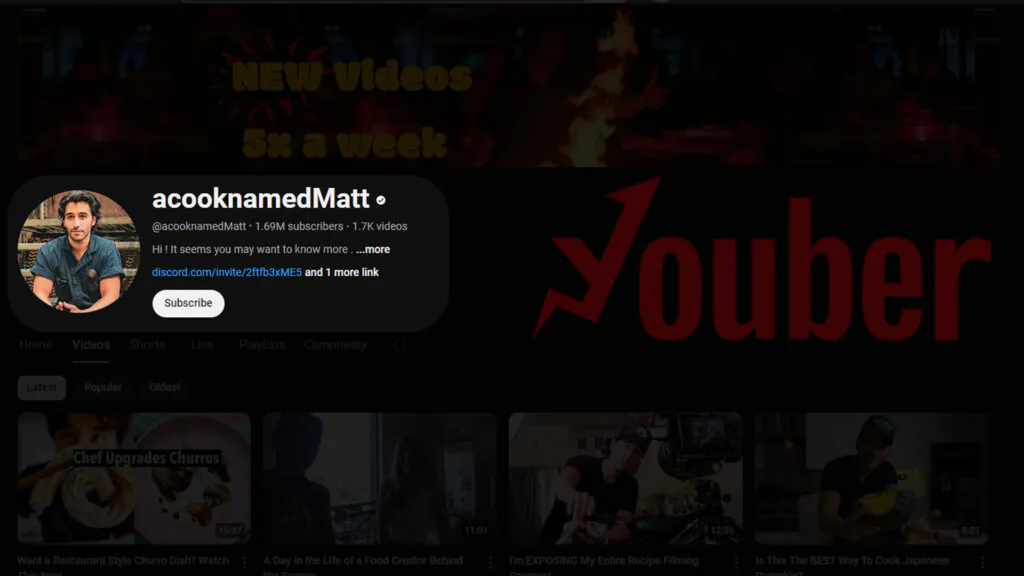 acooknamedMatt آشپزی در یوتیوب